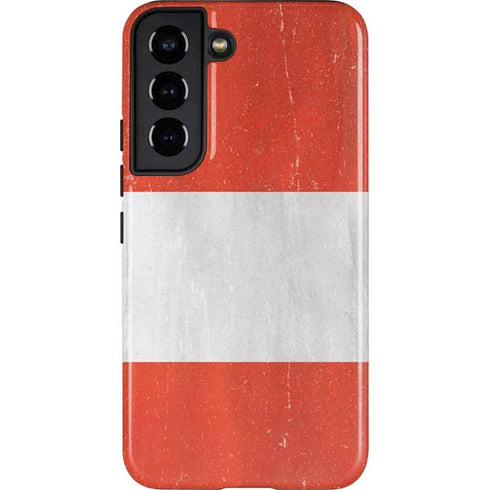Peru Flag Distressed Galaxy S22 Pro Case